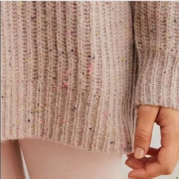 AERIE Open Road Speckled Sweater Hoodie Oversized Wool Blend - Picture 10 of 10